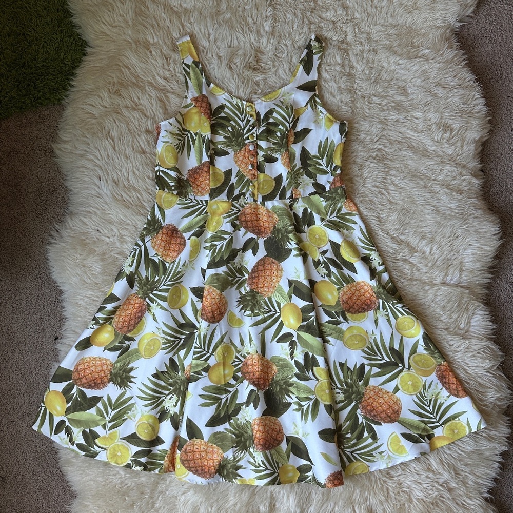 Lemon & Pineapple Sundress | by Belle Poque